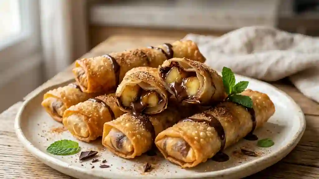 Nems Banane Chocolat au Cœur Fondant - Photo de présentation