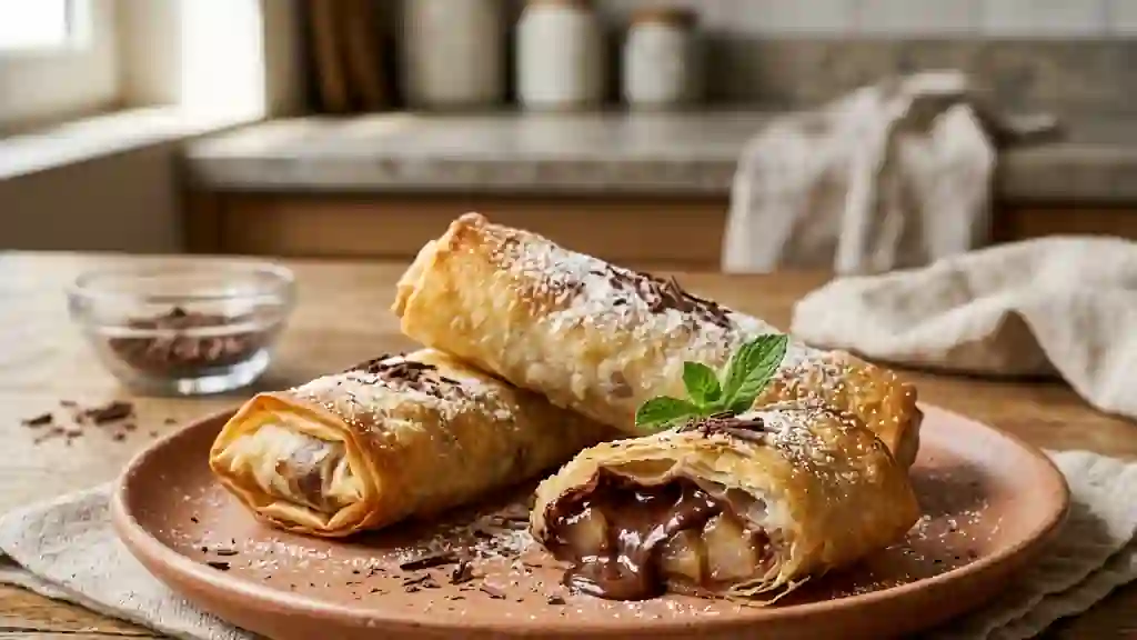 Croustillants de poire au chocolat fondant - Photo de présentation