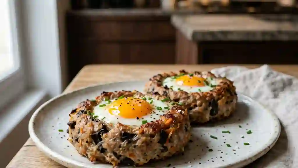Nids d'hirondelles porc et œuf coulant - Photo de présentation