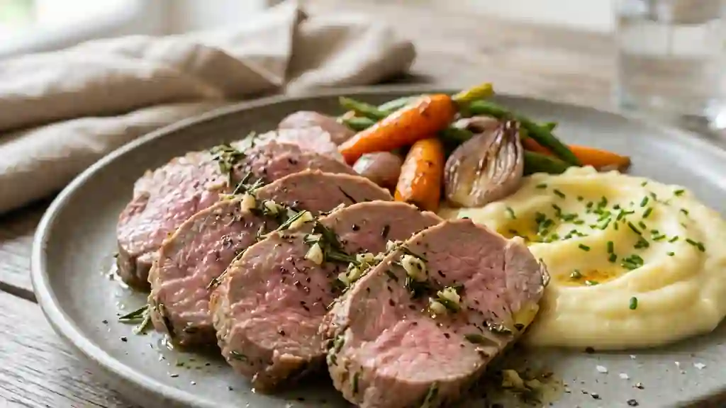 Noix de veau fondante et infusée au romarin - Photo de présentation