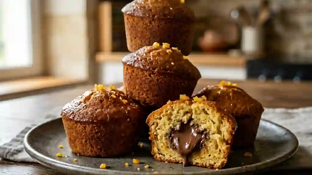 Nonettes moelleuses orange et cœur Nutella - Photo de présentation