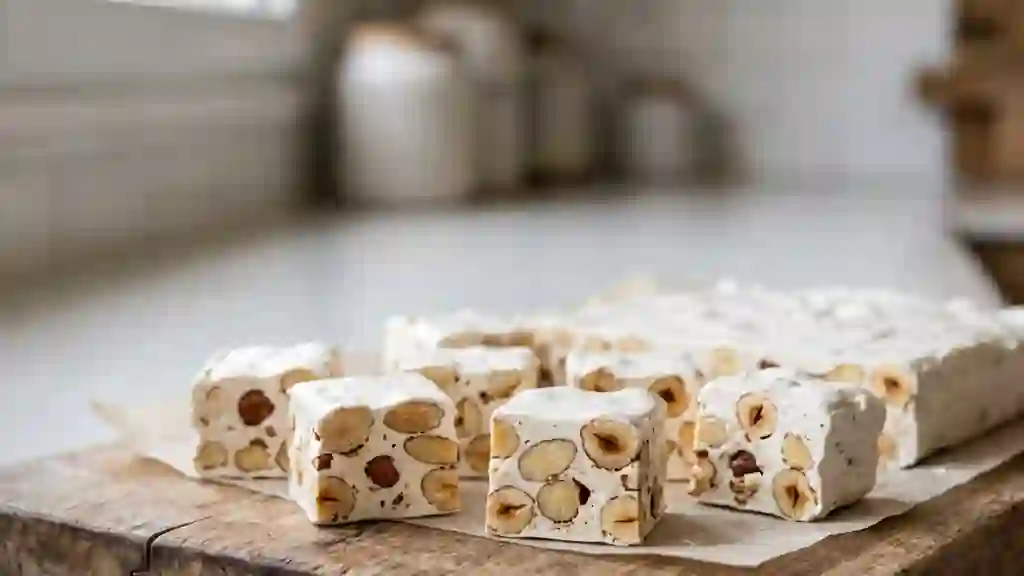 Nougat blanc tendre aux fruits secs - Photo de présentation