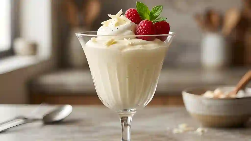 Nuage de chocolat blanc aérien - Photo de présentation