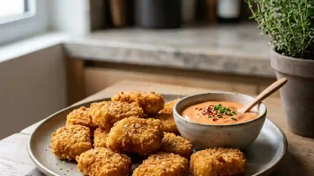 Nuggets de poulet ultra-crispy, sauce pimentée - Photo de présentation
