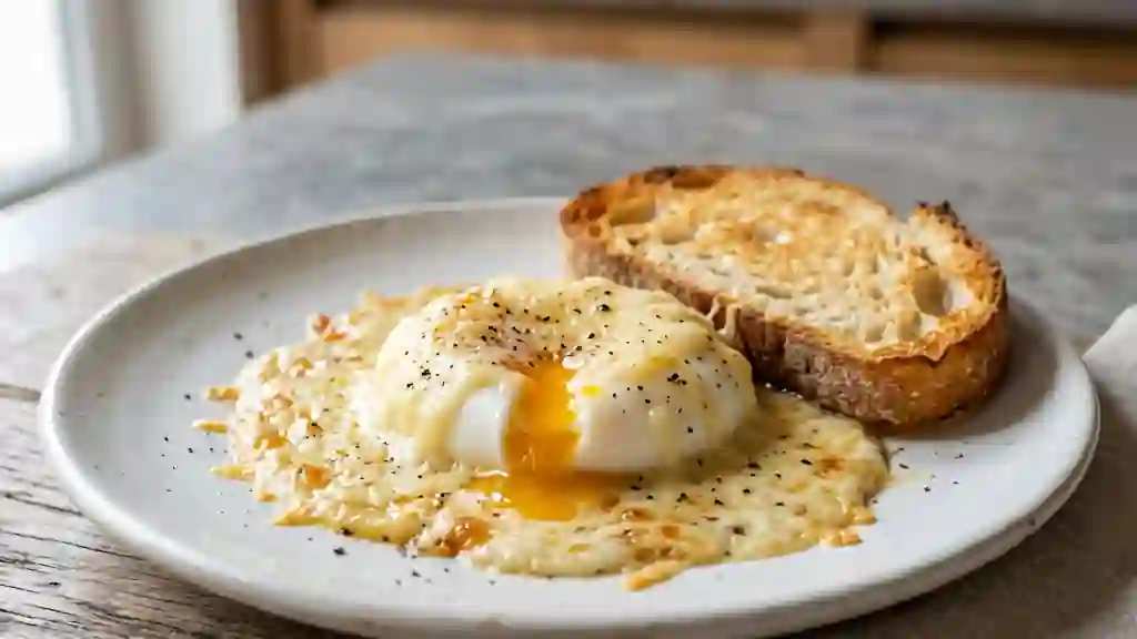 Œufs Crémeux au Parmesan Filant - Photo de présentation