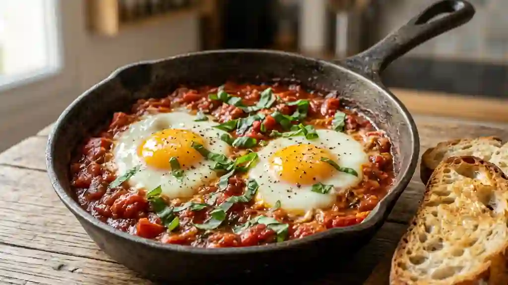 Œufs à la Pizzaiola fondants à l'origan - Photo de présentation