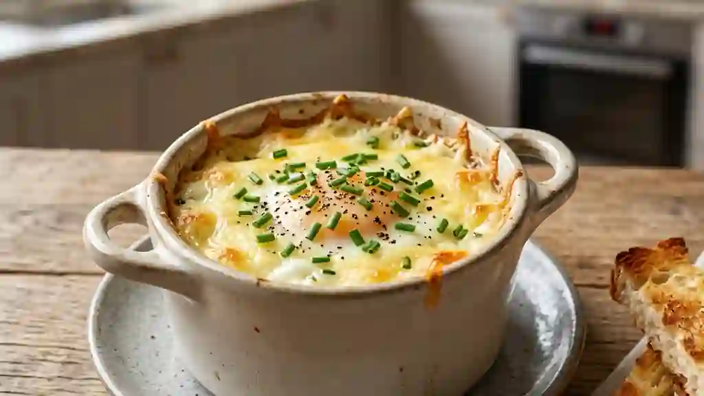 Œufs cocotte fondants au Cantal - Photo de présentation
