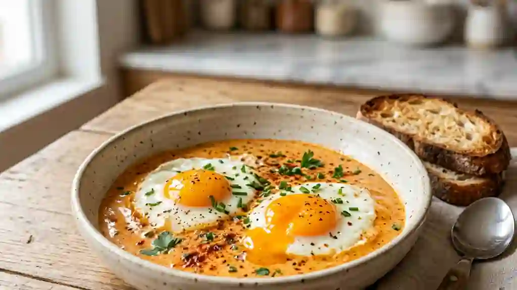 Œufs crémeux au paprika et piment doux - Photo de présentation