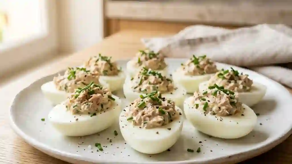 Œufs Farcis au Thon et Ciboulette - Photo de présentation