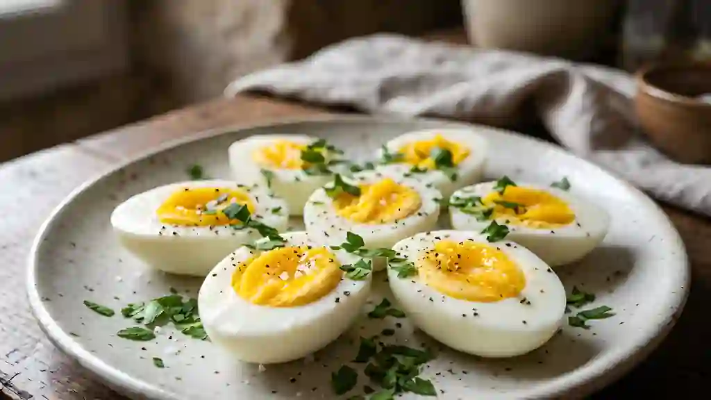 Œufs Durs Rustiques au Persil et Vinaigre - Photo de présentation