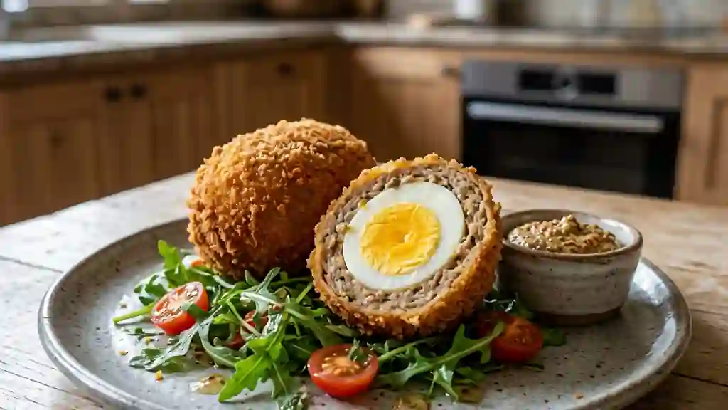Scotch eggs croustillants au cœur fondant - Photo de présentation