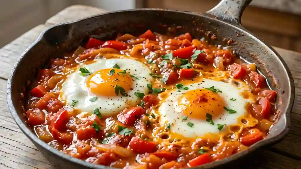 Oeufs flamenco fondants au paprika - Photo de présentation