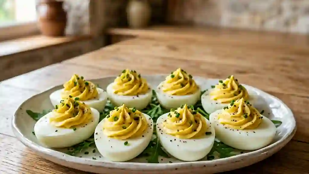 Oeufs mimosa onctueux à la ciboulette - Photo de présentation