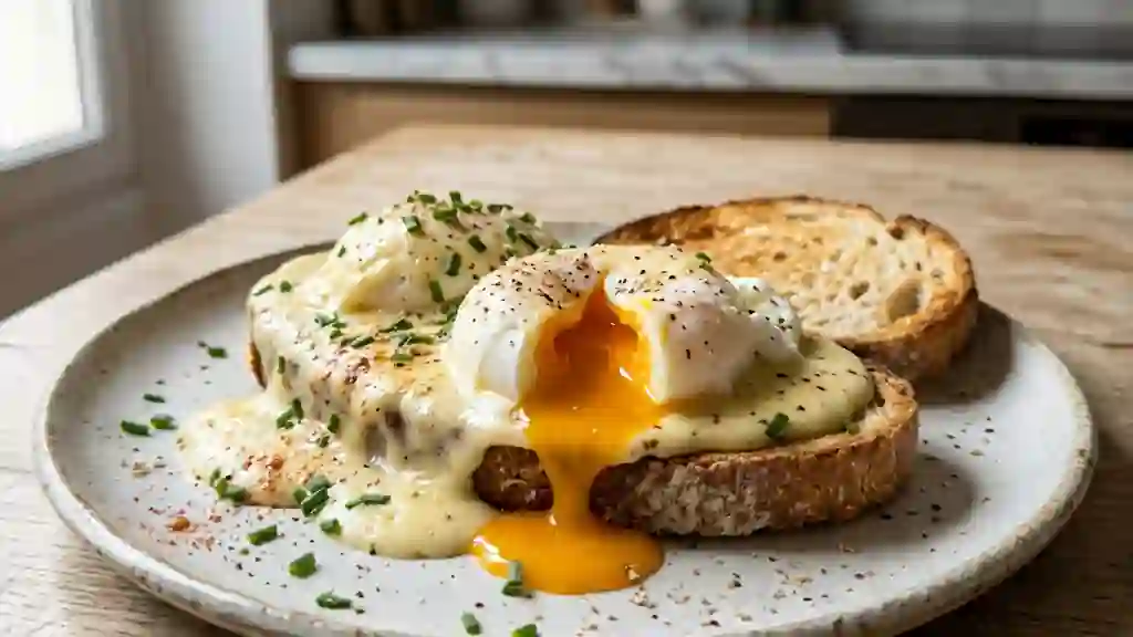Oeufs pochés à la Mornay onctueuse - Photo de présentation