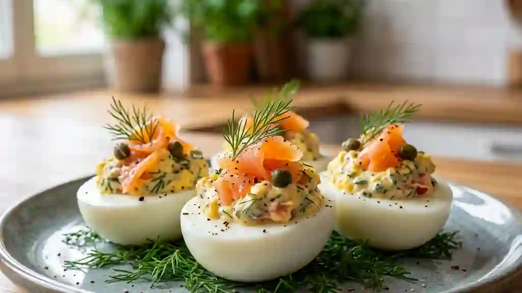 Oeufs Farcis au Saumon et Aneth Frais - Photo de présentation