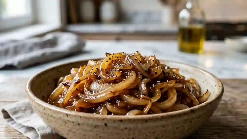 Oignons Confits au Sucre Roux et Beurre - Photo de présentation