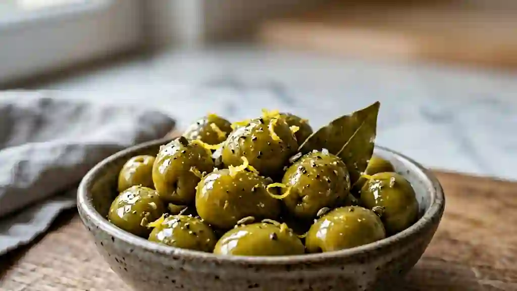 Olives Vertes Satinées Miel et Cardamome - Photo de présentation