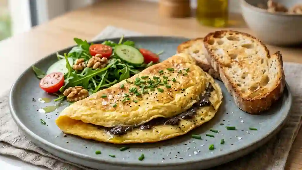 Omelette fondante à la tapenade noire - Photo de présentation