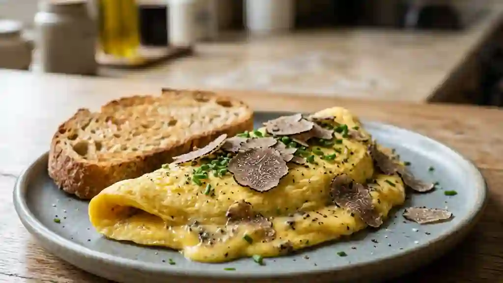 Omelette Crémeuse aux Truffes de Bourgogne - Photo de présentation