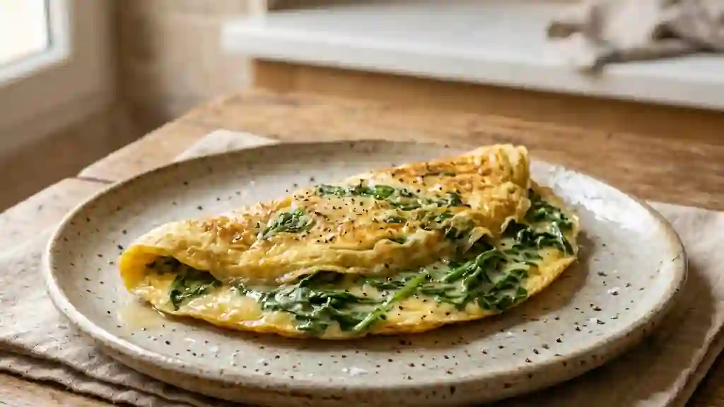 Omelette fondante à l'oseille acidulée - Photo de présentation