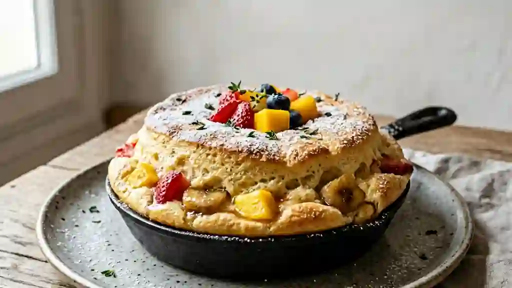 Omelette soufflée aux fruits et rhum vieux - Photo de présentation