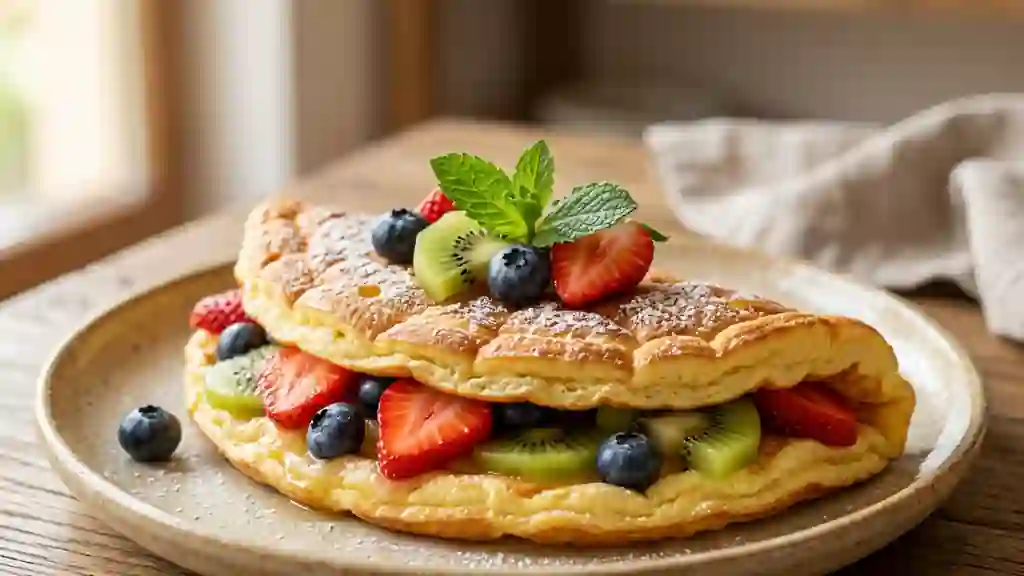 Omelette soufflée aux fruits frais - Photo de présentation
