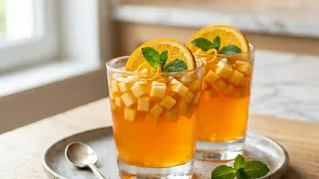 Duo d'Orange Gélifiée et Pommes Croquantes - Photo de présentation