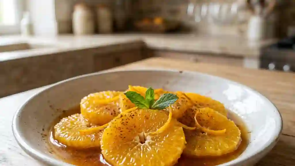 Oranges infusées au sirop de cannelle - Photo de présentation