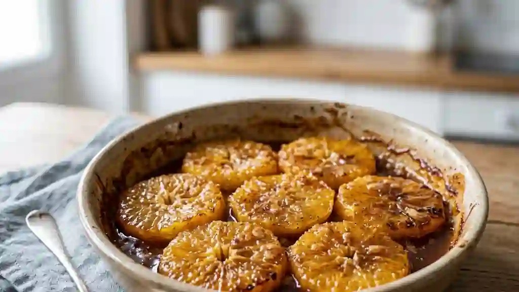 Oranges caramélisées au miel et cannelle - Photo de présentation