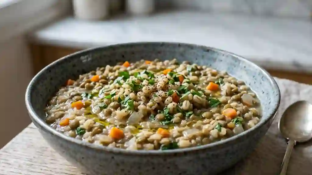 Orge et lentilles fondantes aux aromates - Photo de présentation