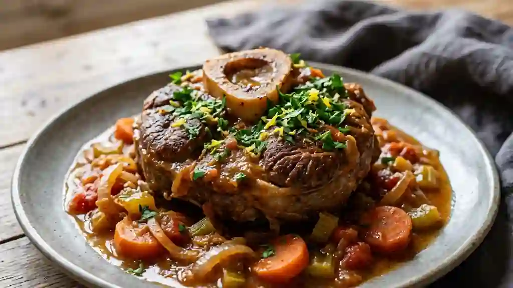 Osso Bucco fondant à la moutarde - Photo de présentation