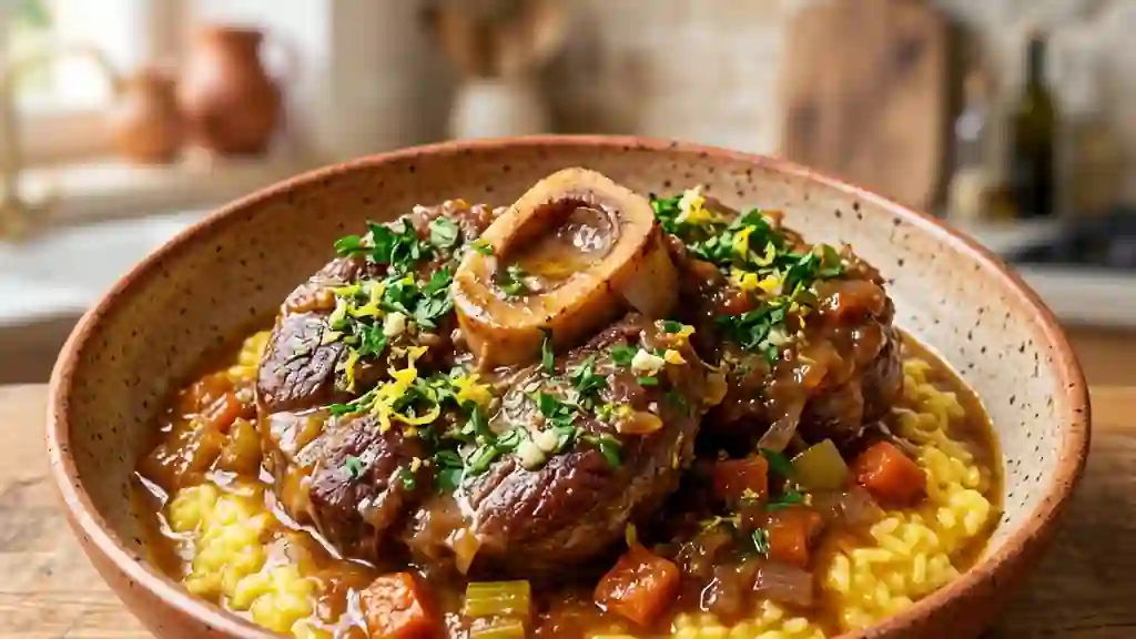 Osso Buco fondant et sa gremolata acidulée - Photo de présentation