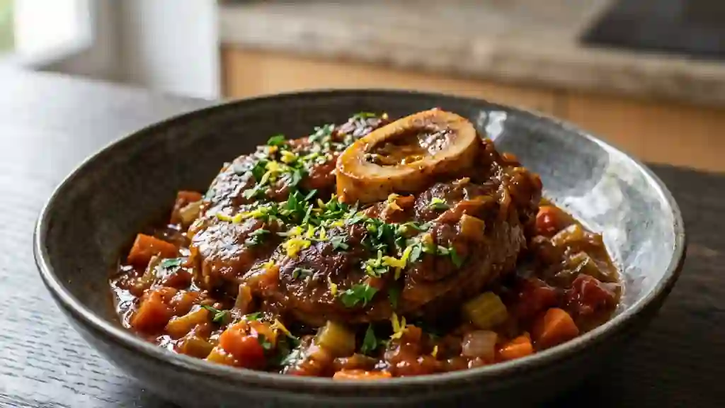 Osso buco léger au jarret fondant - Photo de présentation