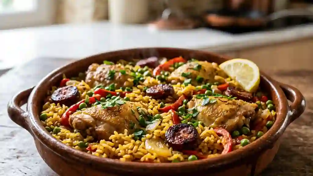 Paella Express au Poulet et Chorizo Parfumé - Photo de présentation