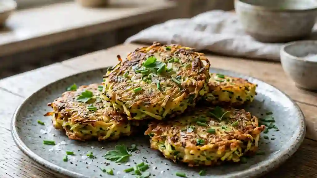 Paillassons de courgettes croustillants - Photo de présentation
