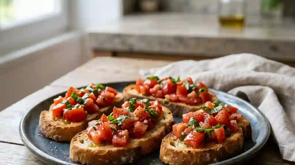 Pain frotté à la tomate et ail croquant - Photo de présentation