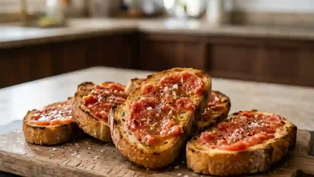 Tartine catalane croustillante à la tomate - Photo de présentation