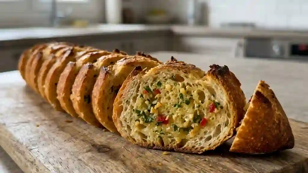 Garlic bread antillais croustillant et pimenté - Photo de présentation