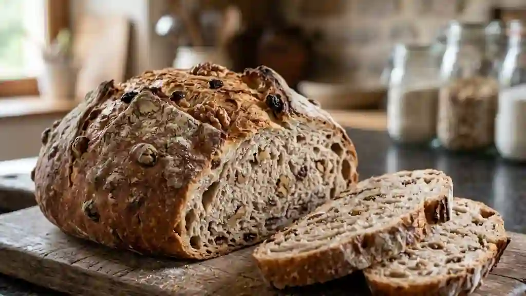 Pain vaudois craquant aux noix et raisins - Photo de présentation