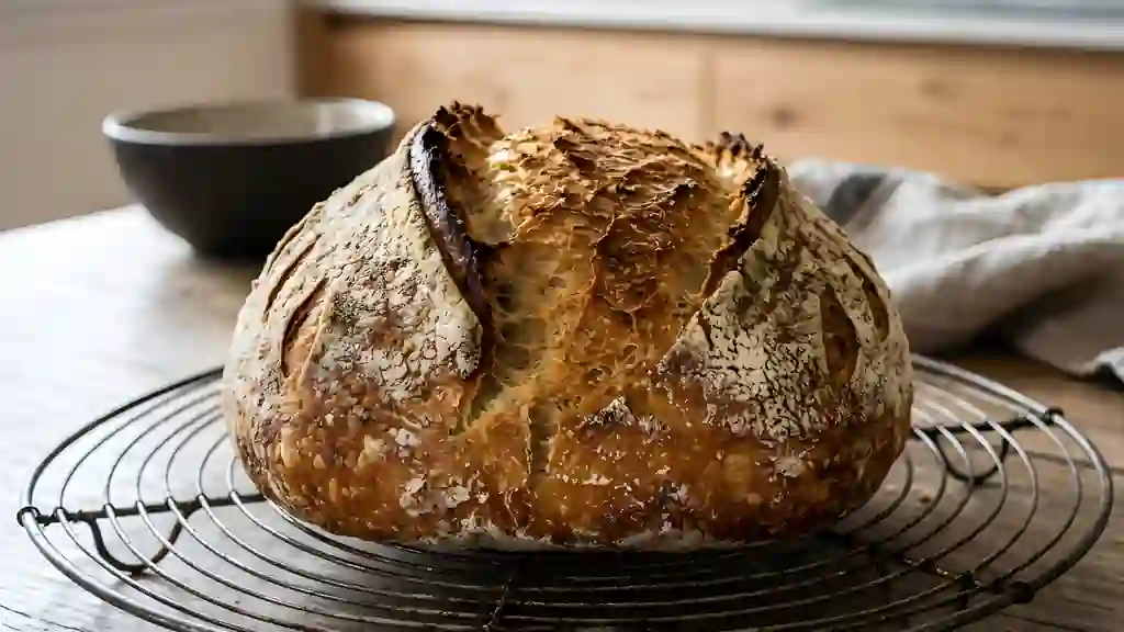 Pain de campagne croustillant et mie alvéolée - Photo de présentation