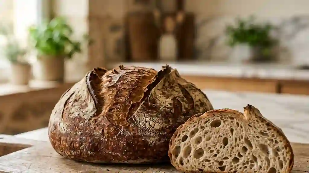 Pain de campagne à la croûte craquante - Photo de présentation