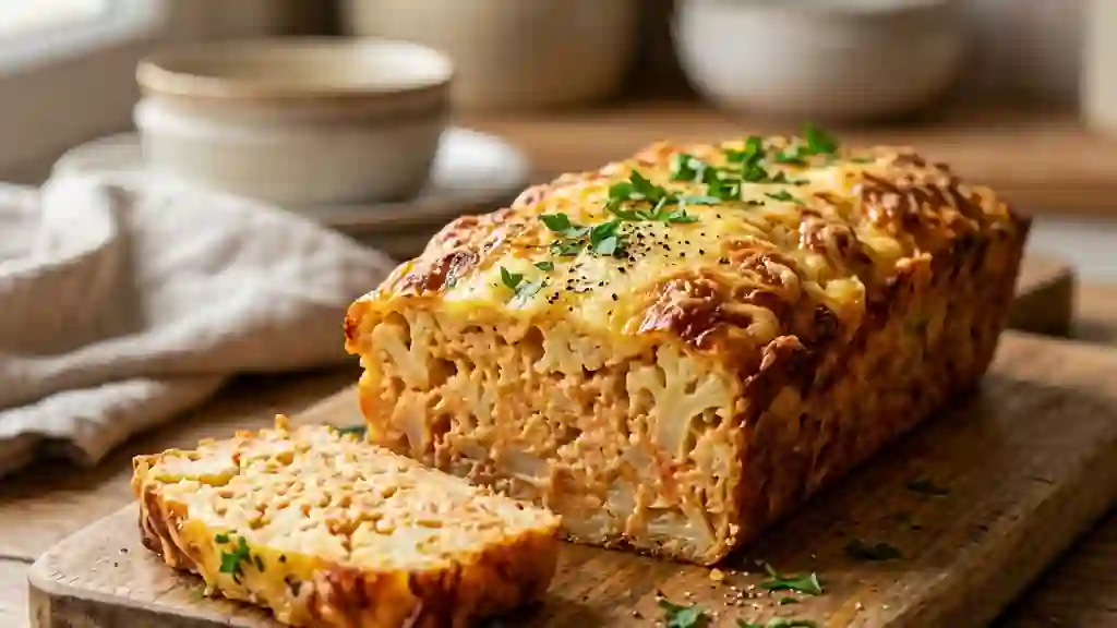 Pain de chou-fleur fondant et béchamel tomate - Photo de présentation