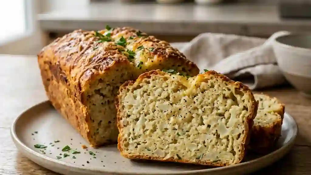 Pain de chou-fleur moelleux et doré - Photo de présentation