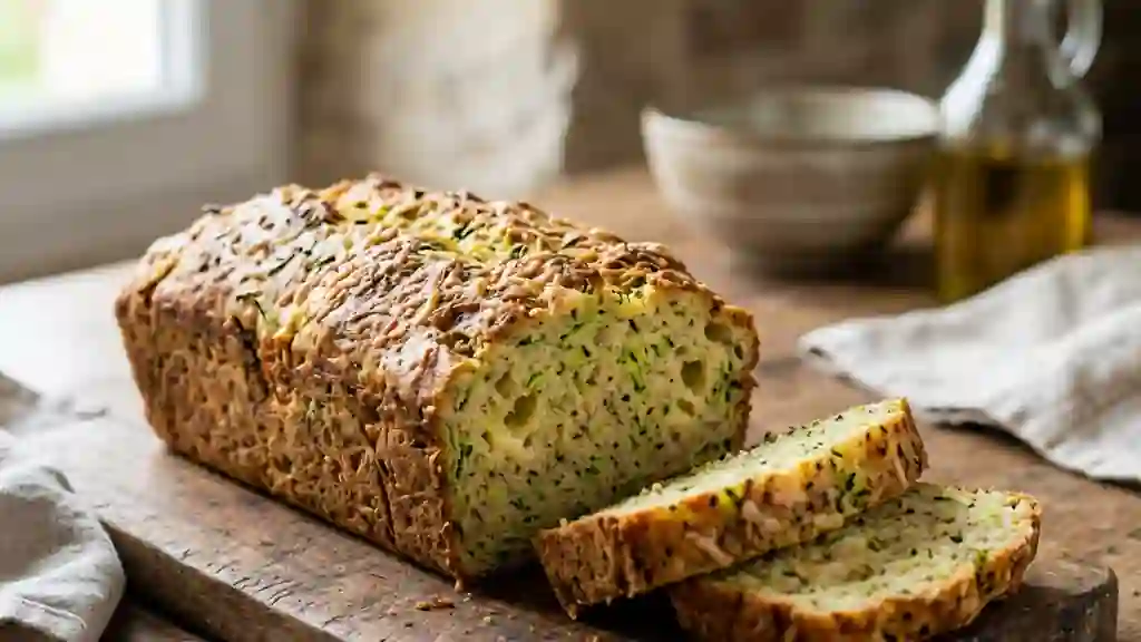 Pain de courgettes fondant au fromage - Photo de présentation