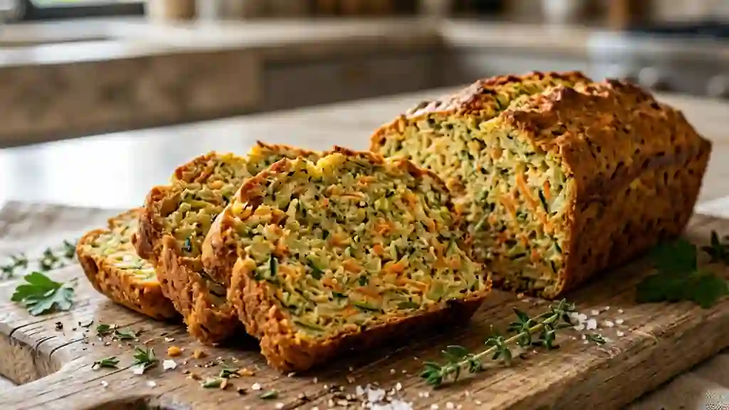 Pain de légumes fondant aux herbes fraîches - Photo de présentation