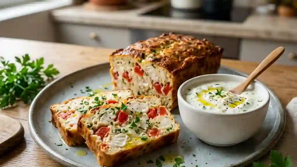 Terrine de lotte fondante, tomate et sauce yaourt - Photo de présentation