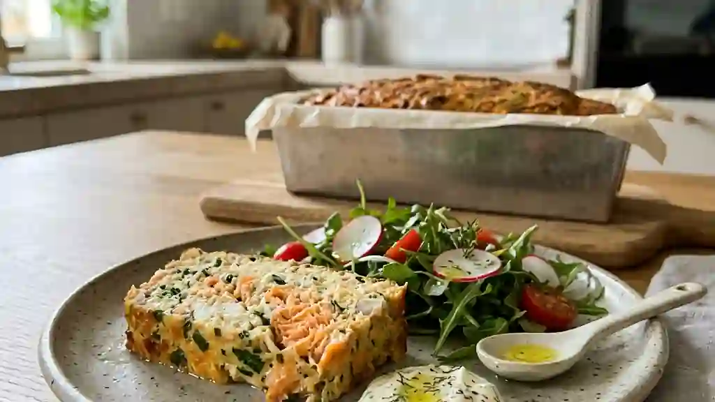 Pain de poisson fondant au lieu et saumon - Photo de présentation