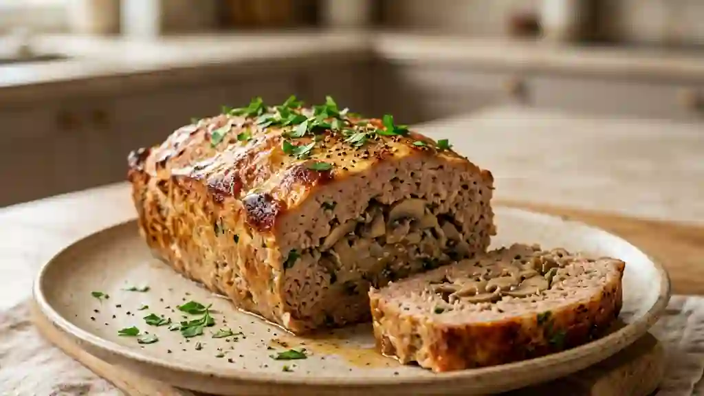 Pain de veau fondant aux champignons - Photo de présentation