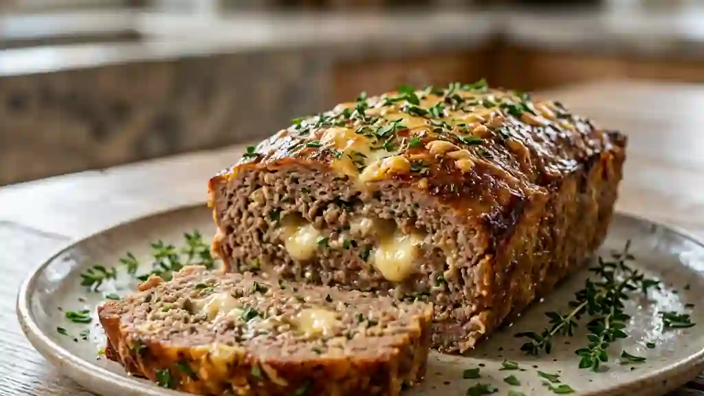 Pain de viande fondant à l'emmental et thym - Photo de présentation