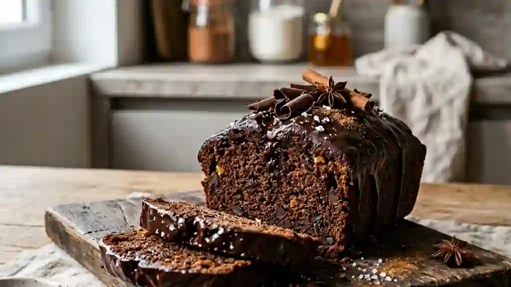 Pain d'épices moelleux au chocolat et miel - Photo de présentation